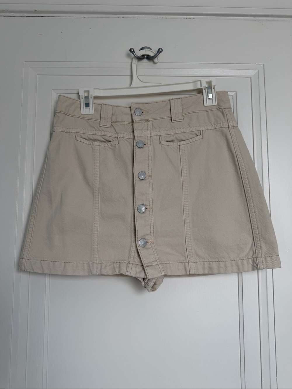 We The Free Midnight Sun Cargo Skort Cream Size 28